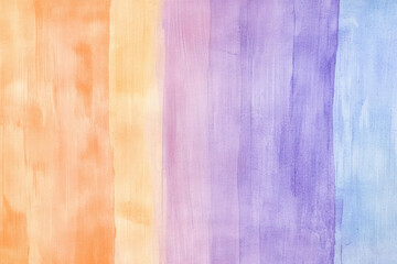 Fototapeta premium Vibrant watercolor stripes in orange, pink, and purple hues create soothing backdrop