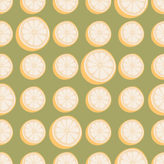 Tropical summer pattern with lemon. Fresh citrus ornament for greeting cards. Minimalist style 