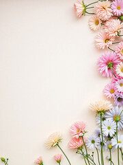 frame of flowers