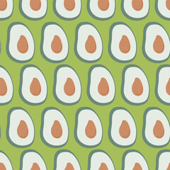 Seamless pattern with avocado. Boho ornament