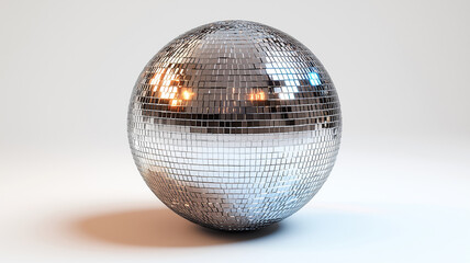 Fototapeta premium Mirror disco ball isolated on white