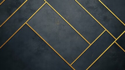 Craft a timeless atmosphere with this elegant luxury invitation card design. Gold lines and geometric shapes shine on gray.