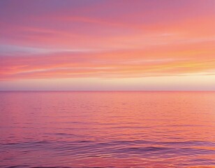 Obraz premium Dreamy Sunset Sky: A Serene Blend of Soft Oranges and Pinks