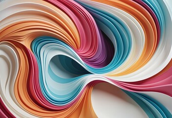 Dynamic Waves of Colorful Curved Lines in Three-Dimensional Space
