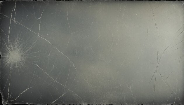 Dusty scratched and scanned old film texture with cracks; dirty grunge style overlay for photo or banner