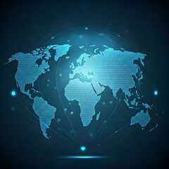 Obraz premium Global Business Network: A Futuristic Business Background