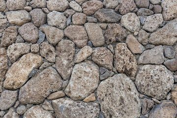 Basalt stone wall， Hanapepe Loop, Koko Kai , Honolulu Oahu Hawaii