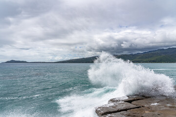 China Walls / Koko Kai Beach Mini Park，Koko Head Crater / Tuff Cone. Maunalua Bay, Honolulu, Oahu, Hawaii.