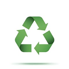 Recycling Symbol on White Background