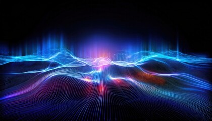 Firefly HighTech Abstract Waveform with Digital Energy Pulses