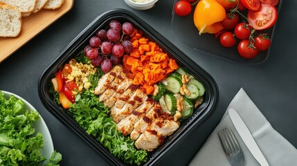Portion-controlled boxed meals, weight management, balanced nutrition.