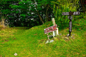 御坂山地の大石峠　若彦路街道古道の峠道
