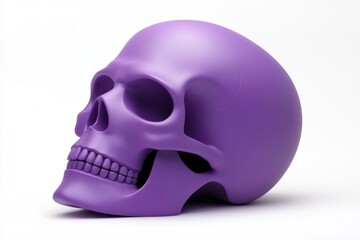 Obraz premium Unique artistic depiction of a purple skull in high-quality 3D.
