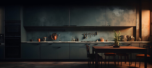 small modern kitchen in a single frame, Ai Generative