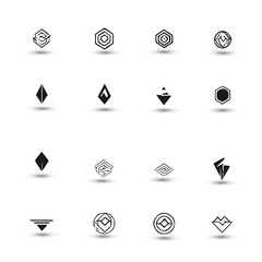 Set collection icon brand identity business logo design idea