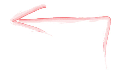 赤い鉤付矢印の水彩イラスト4