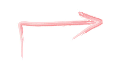 赤い鉤付矢印の水彩イラスト1