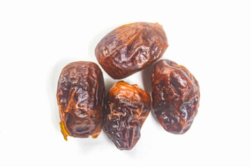 dates fruit isolated on white background