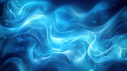 Obraz premium A mesmerizing abstract composition of flowing blue waves, creating a serene and calming atmosphere.