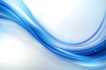 Fototapeta premium Abstract Blue and White Wave Forms