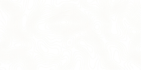 white wave line geography landscape Topo contour map on white background. Geographic mountain relief diagram line wave carve pattern.