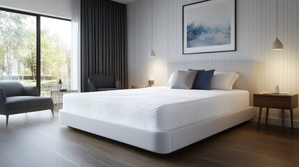 A memory foam mattress with ergonomic cutouts, making movement smoother for those with joint pain