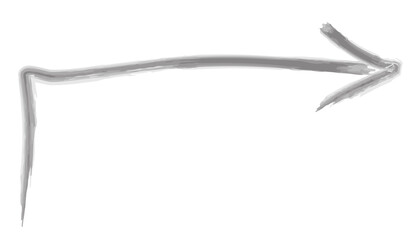 黒い鉤付矢印の水彩イラスト2