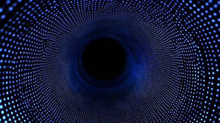 Blue light tunnel, abstract background, digital art, website design