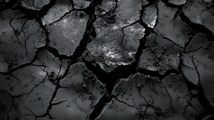 Obraz premium Dry cracked earth, drought, arid land, environmental impact