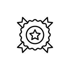 badge icon Simple thin line stroke vector