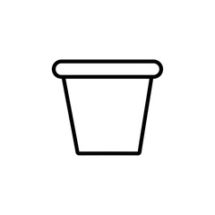 bucket icon Simple thin line stroke vector
