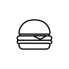 burger icon Simple thin line stroke vector