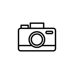 camera icon Simple thin line stroke vector