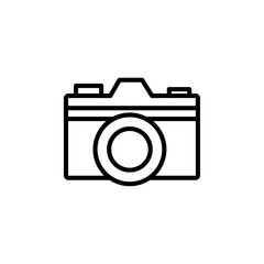 camera icon Simple thin line stroke vector