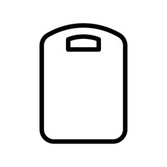 cutting board icon Simple thin line stroke vector