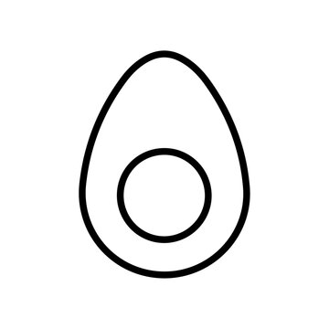 recommend clip art: egg icon Simple thin line stroke vector