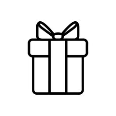 gift icon Simple thin line stroke vector