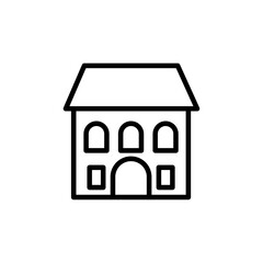 house icon Simple thin line stroke vector