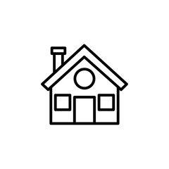house icon Simple thin line stroke vector