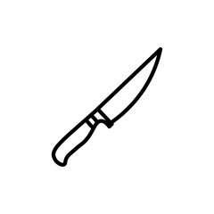 knife icon Simple thin line stroke vector