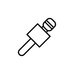 mic icon Simple thin line stroke vector
