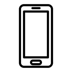 mobile icon Simple thin line stroke vector