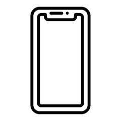 mobile icon Simple thin line stroke vector