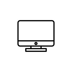 monitor icon Simple thin line stroke vector