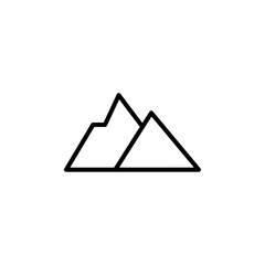 mountain icon Simple thin line stroke vector