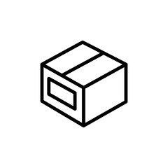 parcel icon Simple thin line stroke vector