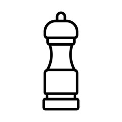 pepper grinder icon Simple thin line stroke vector
