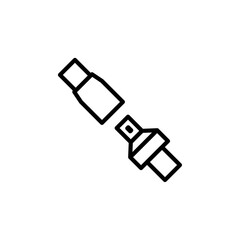 seat belt icon Simple thin line stroke vector
