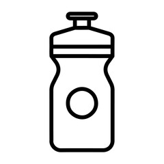 sports water bottle icon Simple thin line stroke vector