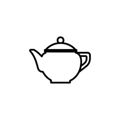 tea pot icon Simple thin line stroke vector